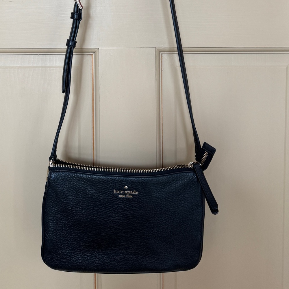 Kate Spade black pebble leather cross body